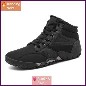 Winter Hiking Boots Wide Toe Box Waterproof Snow Boots Zero Drop Sole